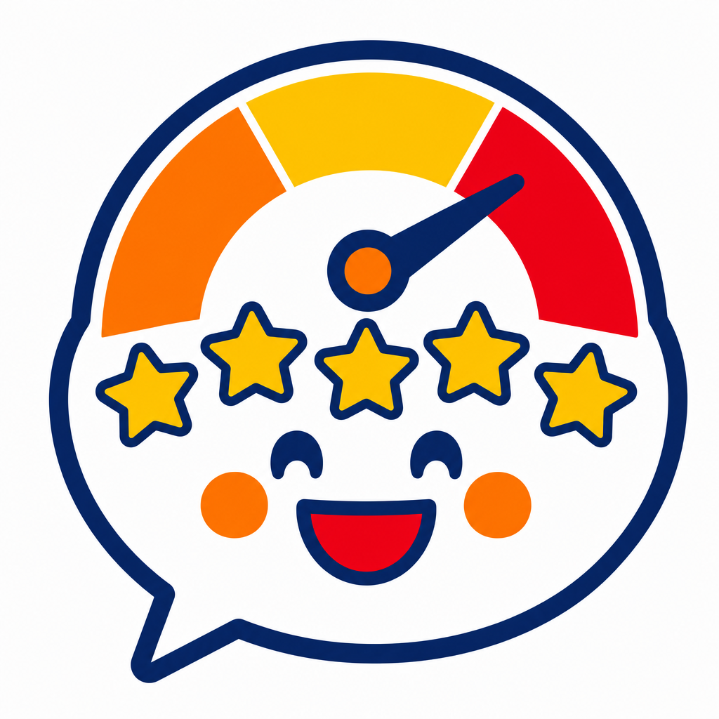 ユーザー満足度調査を表すアイコン